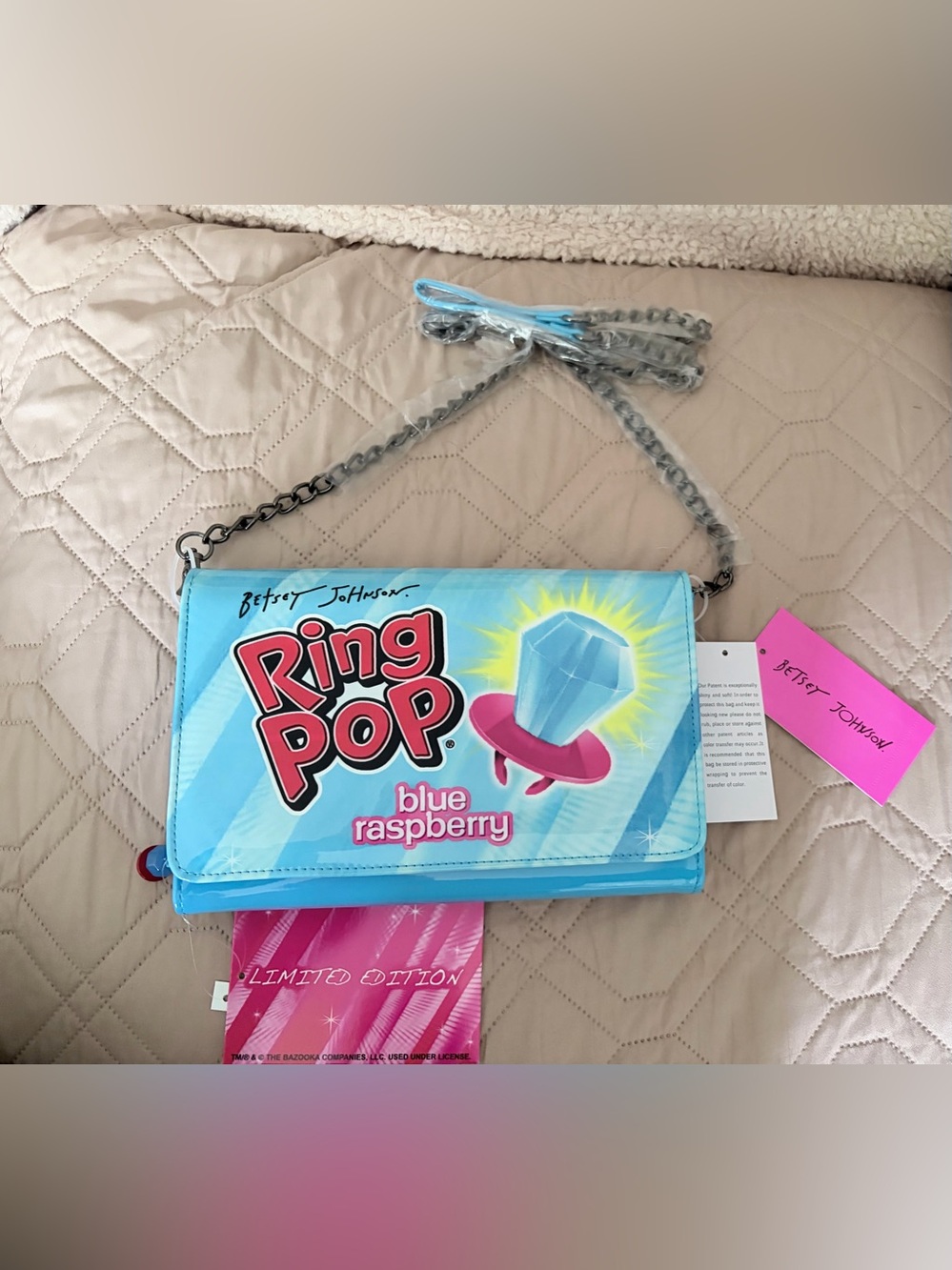 Betsey Johnson Ring Pop Blue Raspberry Crossbody